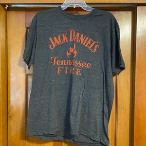 Gray Jack Daniels Tennessee Fire Short Sleeve Tshirt